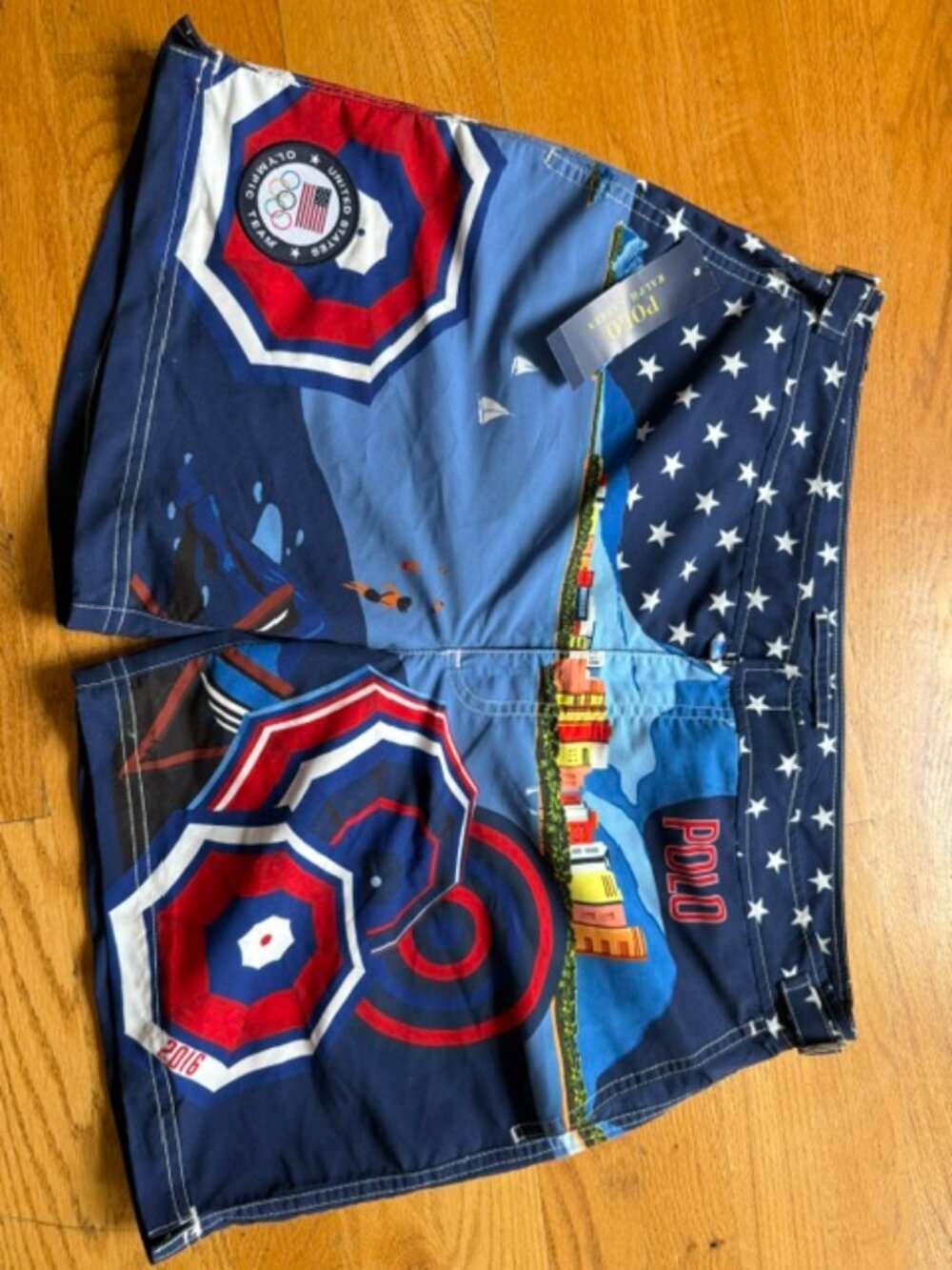 NWT Polo Ralph Lauren Team USA Olympic Swim Trunks 34